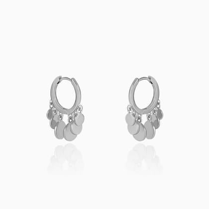 Silver Jingle Hoop Earrings