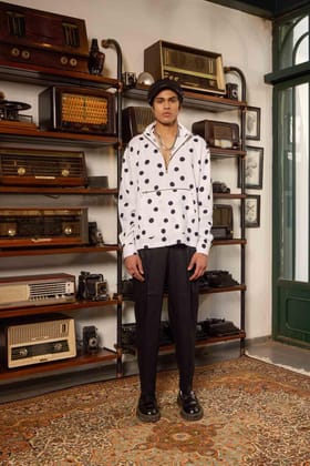 Linen Dot Jumper-XS