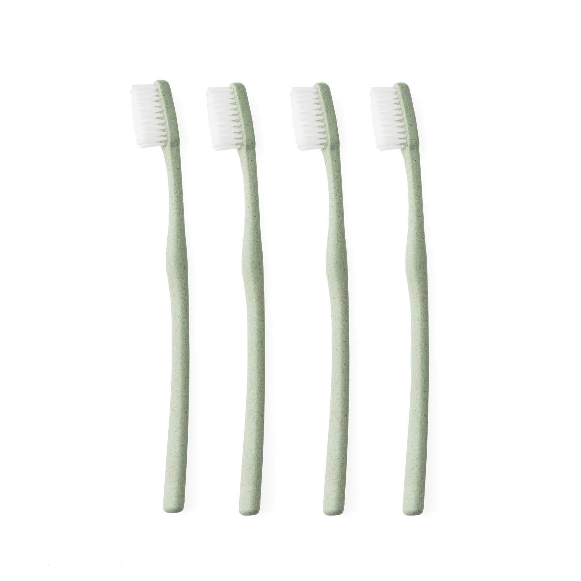 Rice Husk Tooth Brushes-MINT GREEN / OF 4