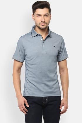 Men's Polo Half Sleeves T-Shirt - Teal-L / Teal