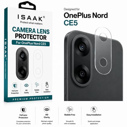 ISAAK Back Camera Lens Protector compatible for OnePlus Nord CE5 (Pack of 1)