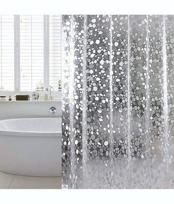 CASA FURNISHING White PVC Shower Curtain ( Single )