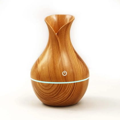 Aroma Diffuser for Home, Essential Oil Diffuser with Cool Mist & LED Light, Ultrasonic Fragrance Dispenser for Bedroom, Office, Yoga, Car (Wooden Design)