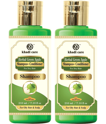 Khadi Care Herbal Green Apple Shampoo + Conditioner (210ml Each) Pack of 2