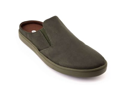 Paaduks Nest Mules Vegan Suede Green Men Slip-ons - UK 6