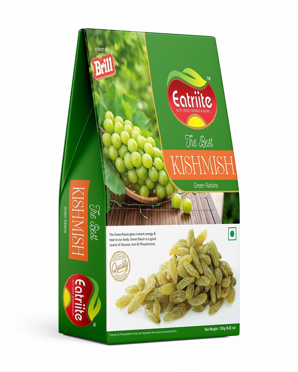 Eatriite Green (Kandhari Kishmish) Raisins, 200 gm