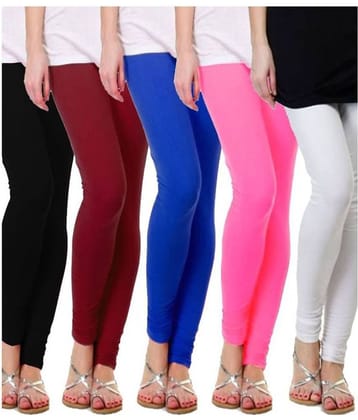 Famaya Pack of 5 Girls Cotton Leggings ( Green )