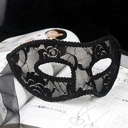 Kaamastra Women's Eye Mask Halloween Costume-Red