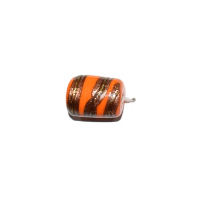 Beadwaala Handmade Fancy Lampwork Glass For Jewelry Making. (Tube) SFL-083-Per Packet 25 Pcs / 15X11 MM
