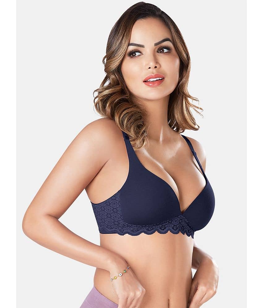Sonari Modal Lightly Padded Women's Plunge Bra ( Navy Blue ) victorianblue