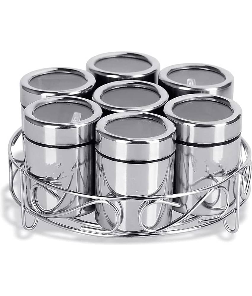 Visaxmi 7 masala box stand Steel Silver Food Container ( Set of 1 )