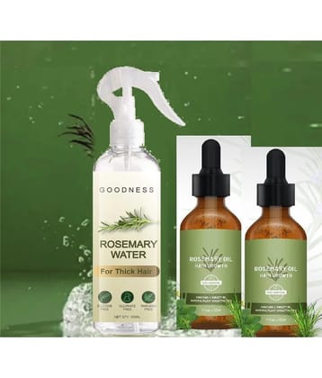 Rosemary Water Hair Spray For Hair Growth, Hairfall control 100ml with Rosemary Oil for Hair Growth 2x30ml – Set of 3 Items