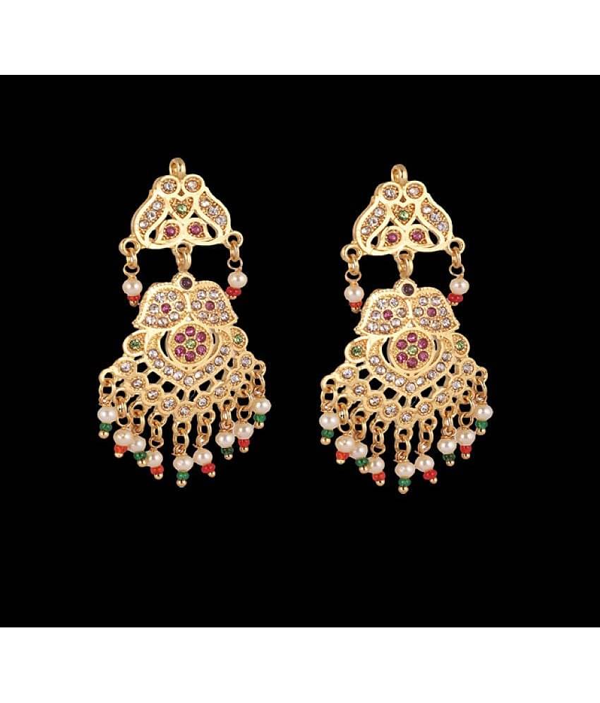 gilher - Golden Drop Earrings ( Pack of 1 )
