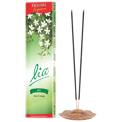 Lia Jas Agarbatti For Daily Puja, Meditation, Mysuru Jasmine Fragrance, 220 G (74 Pcs)