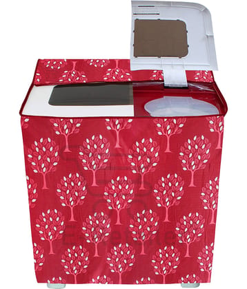 E-Retailer Single Polyester Maroon Washing Machine Cover for Universal 8 kg Semi-Automatic