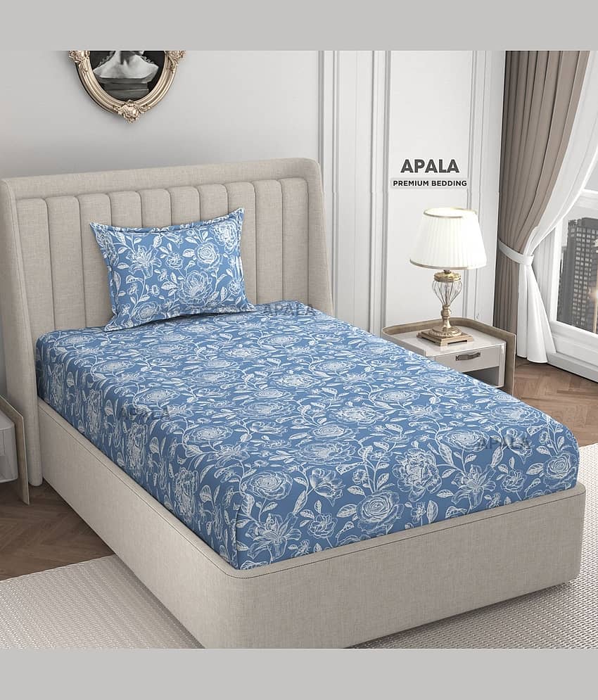 Apala Microfiber 1 Single Bedsheet with 1 Pillow Cover ( Off White )