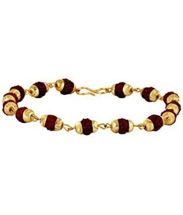 RUDRAKSHA BRACELET Golden cap Original rudraksha beads | stylish rudraksha bracelet RUDRA DIVINE self Certified