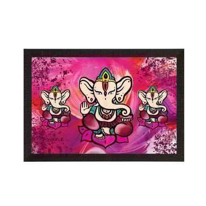 Lord Ganesha Satin Matt Texture UV Art Painting