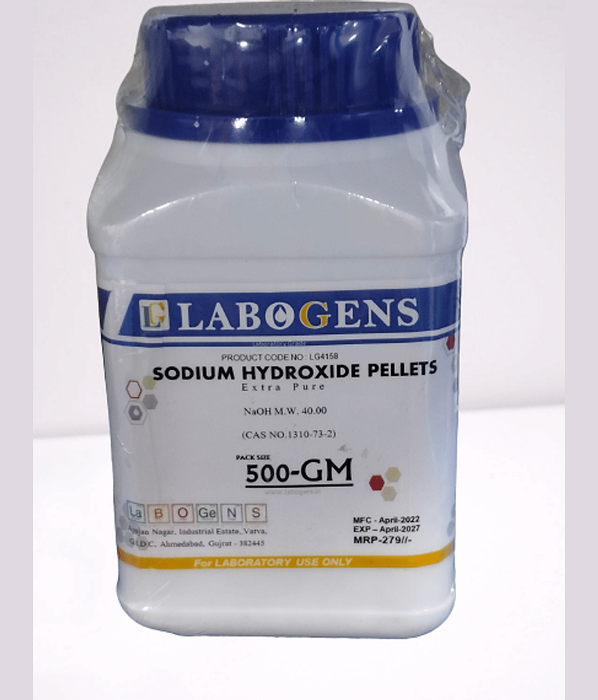 SODIUM HYDROXIDE PEELETS EXTRA PURE 500GM