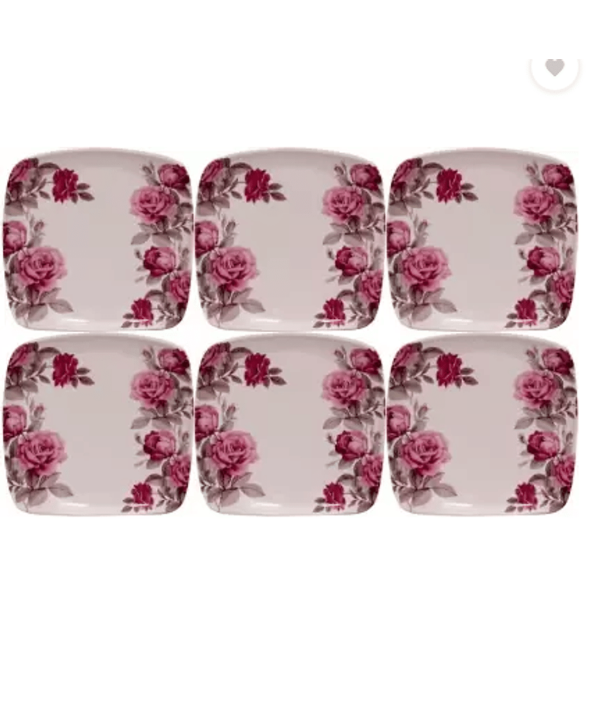 Carnival 6 Pcs Melamine Multi Color Half Plate