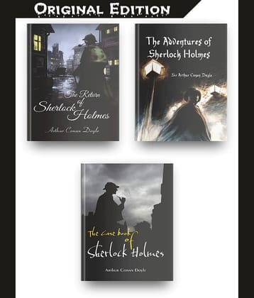 Sherlock Holmes Books Set Of 3 By Sir Arthur Conan Doyle, Original Edition, The Adventures Of Sherlock Holmes Book, The Case Book Of Sherlock Holmes, The Return Of Sherlock Holmes