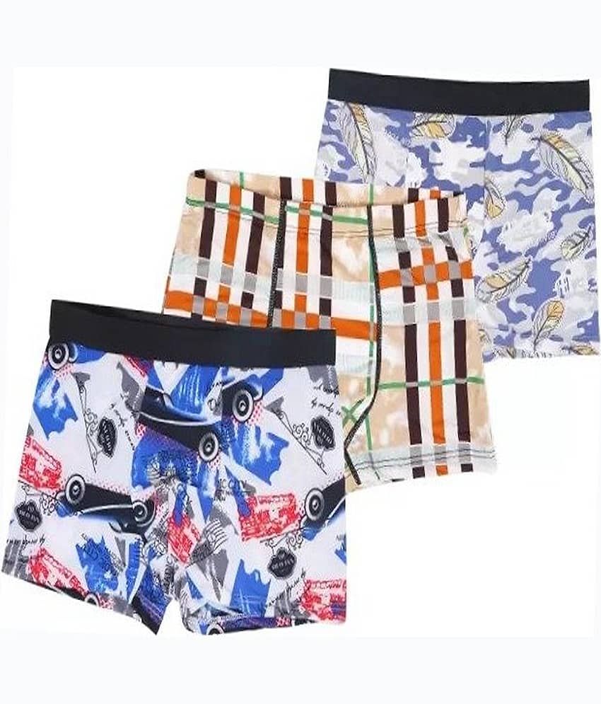 Cavenders Pack of 3 Nylon Trunks For Men's ( Multicolor )