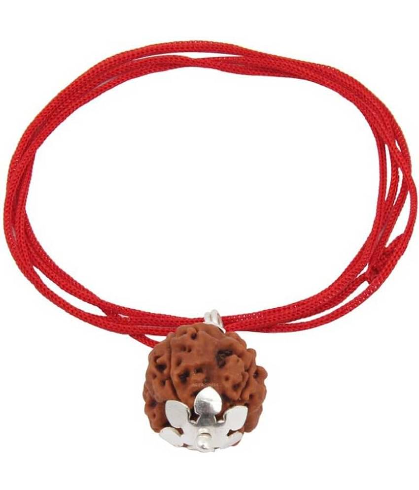 Astrodidi 6 Mukhi Rudraksha With Silver Cap Pendant With Lab Certificate