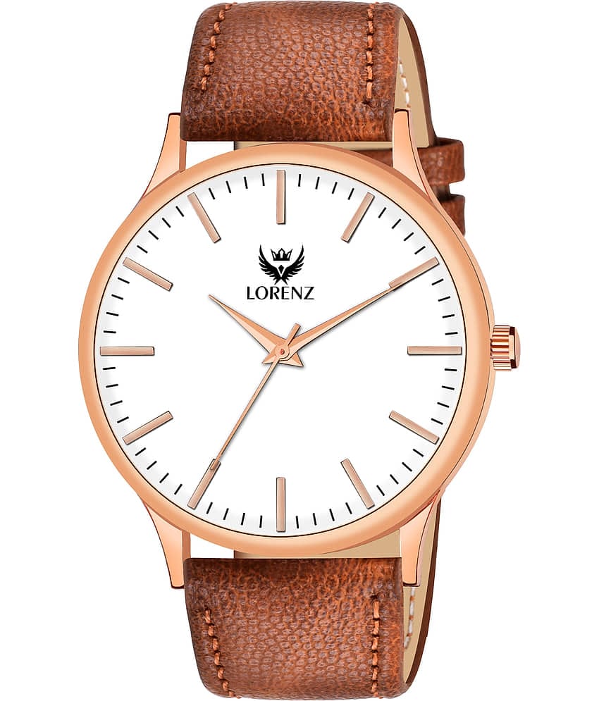 Lorenz Tan Leather Analog Men's Watch