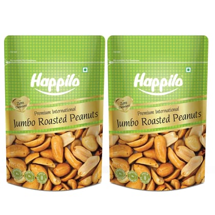 Happilo Premium Jumbo Sand Roasted Peanuts 160g (Pack of 2)