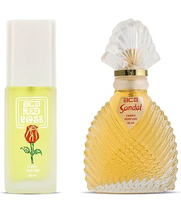 Aco Set of 2 Perfume, Red Rose & Sandal For Men & Women, 40ml Each