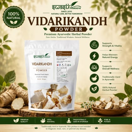 Swasth Arogya Vidarikand Powder - 1 Pack Of Fresh Vidarikand Powder (100g)