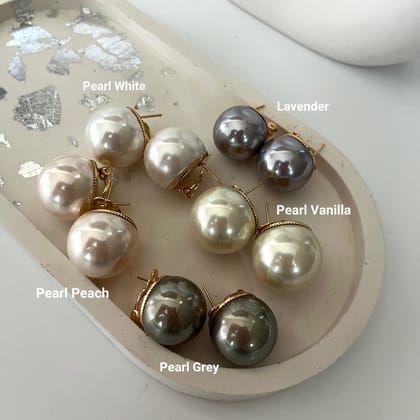 Oversized Pearl Earrings-Pearl White - 20mm