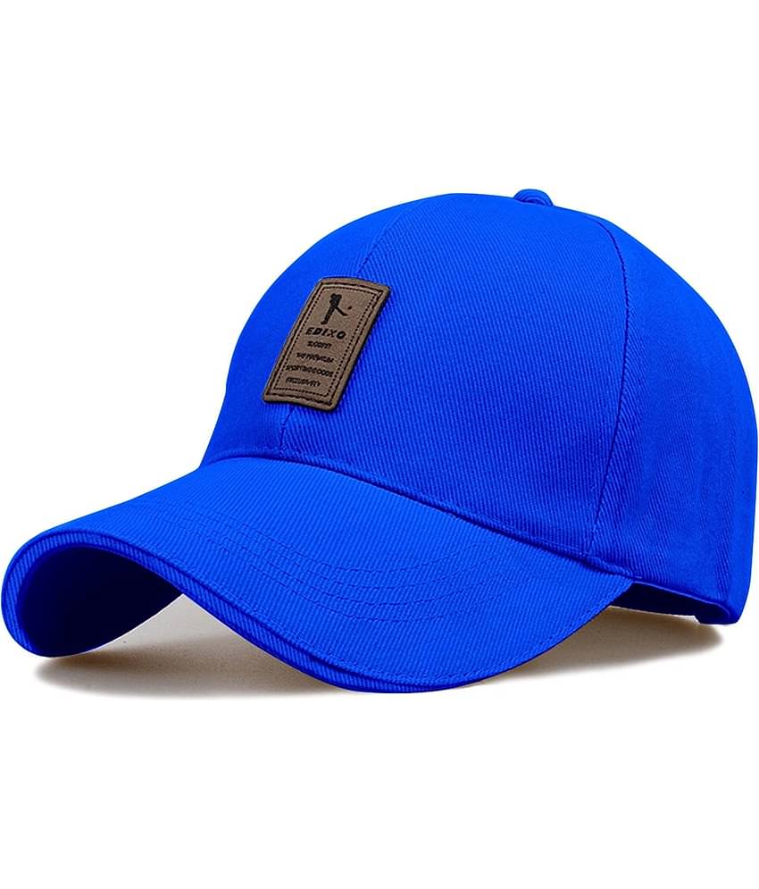 Bolax Pack of 1 Cotton Men's Cap ( Blue )