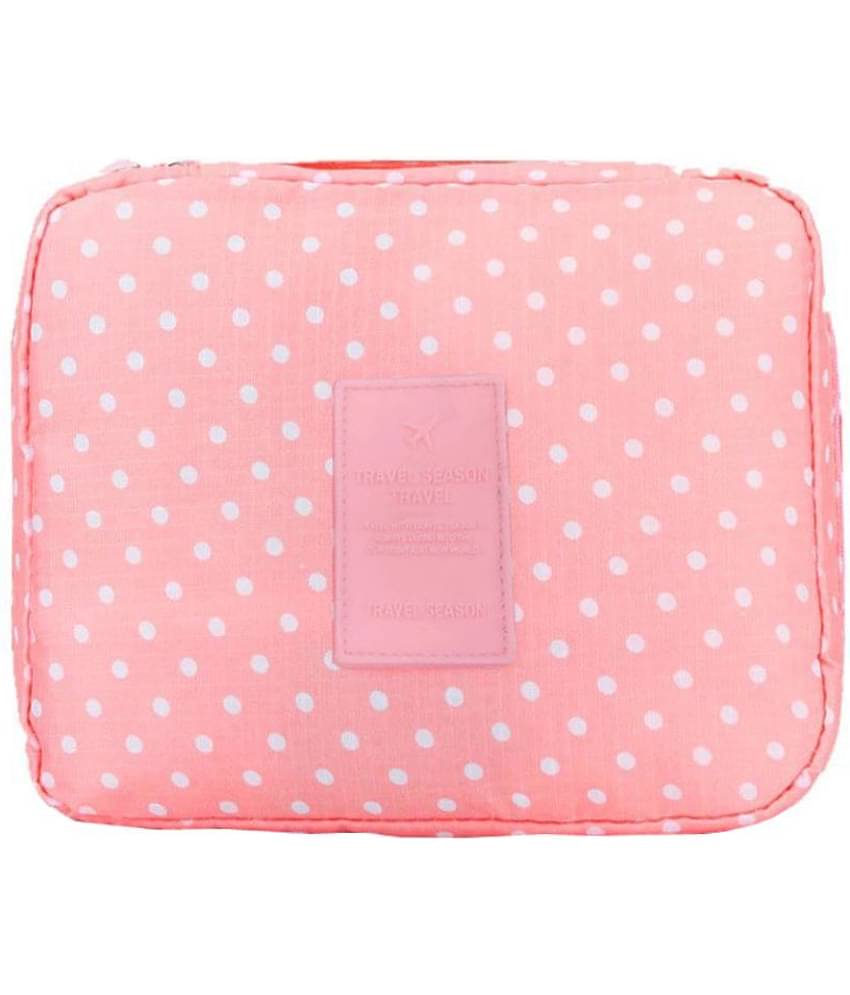 Style Homez Pink Travel Toiletry Kit Cosmetic Bag cum Organizer