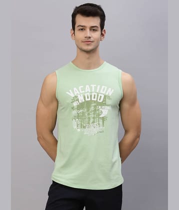 Rigo Pack of 1 Cotton Gym Vest For Men ( Mint Green )