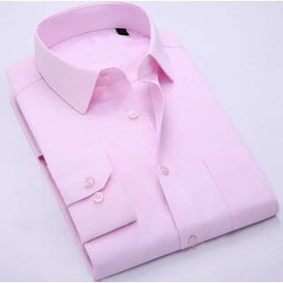 Baleshwar Men Pink Solid Formal Shirt (Pack of 1 )
