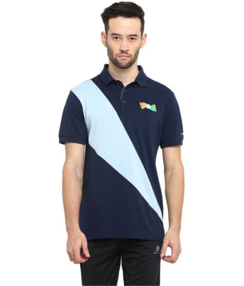 OFF LIMITS - Navy Blue Polyester Regular Fit Men's Sports Polo T-Shirt ( Pack of 1 )