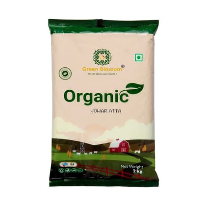 Organic Jowar Atta / Sorghum Flour - 1 Kg (Pack of 1) I Millet Goodness I Naturally Gluten Free (Weight - 1kg) by green blossom agritech ventures private limited