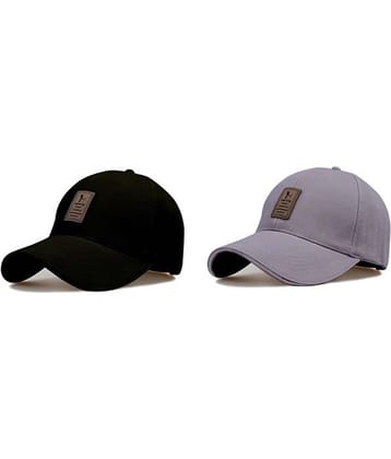 Babji Pack of 2 cotton Men's Cap ( Black )