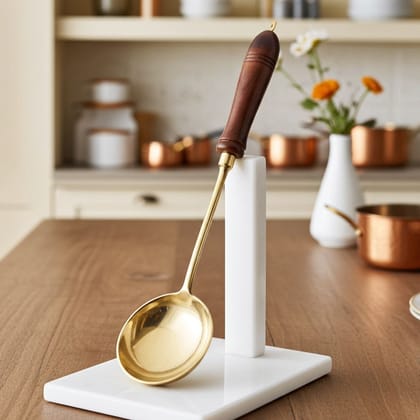 Brass Ramcha With Wooden Handle (BCMAS178 A)