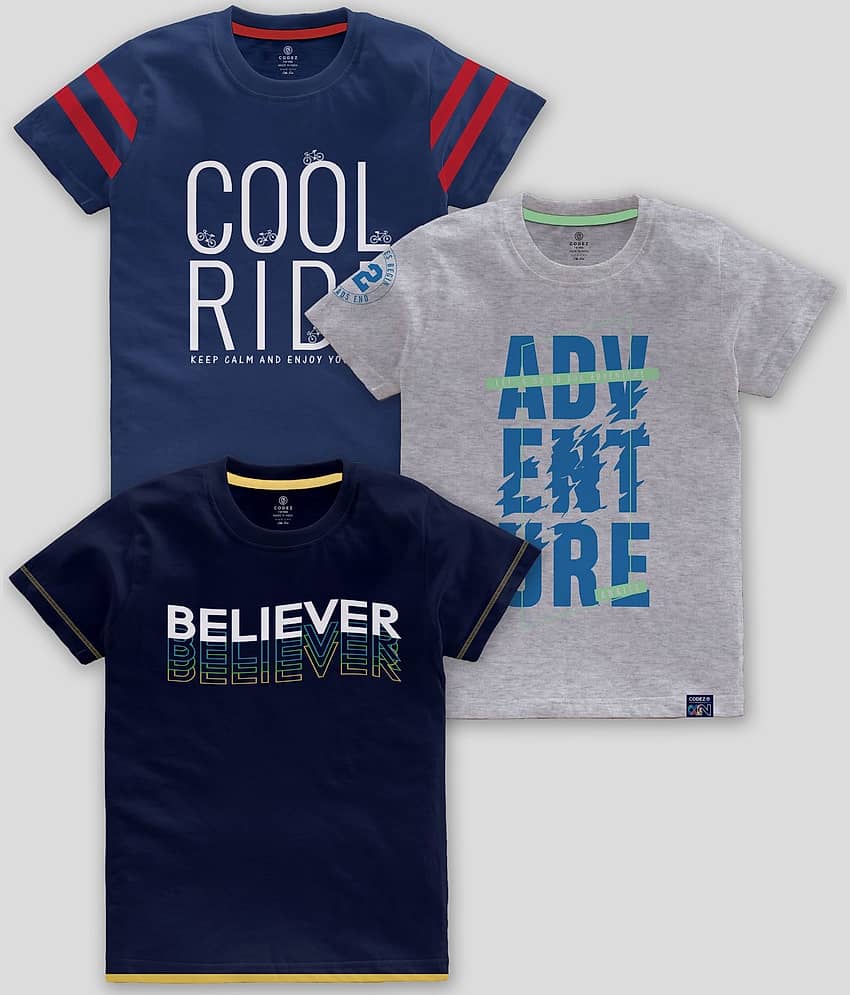 CODEZ Pack of 1 Boys Cotton Blend Polo T-Shirt ( Multicolor )