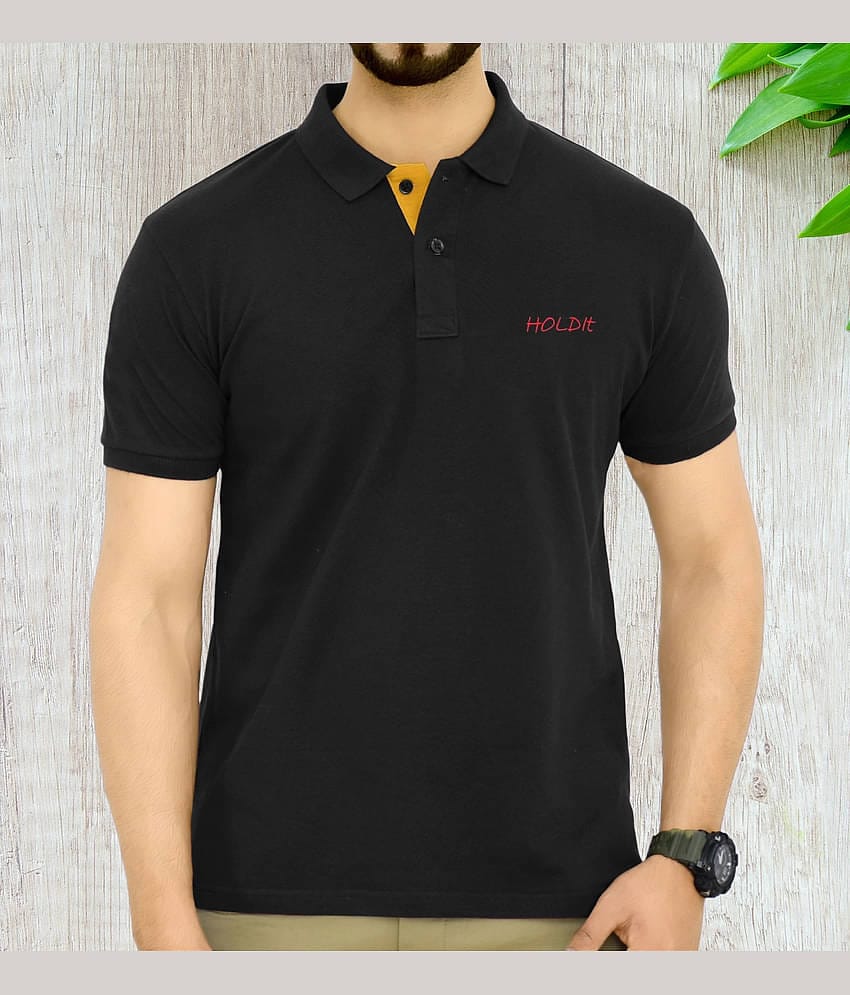 TAZO Pack of 1 Cotton Blend Regular Fit Solid Full Sleeves Men's Polo T Shirt ( Maroon )