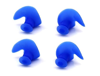 Rudra Anti-Noise ,Waterproof-Swimming Professional Silicone Swim Earplugs Men & Women Ear Plug & Nose Clip (Blue)
