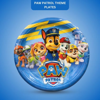 Paw Patrol Theme Paper Plates - 10PC