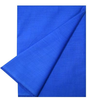 KUNDAN SULZ GWALIOR - Blue Cotton Blend Men's Unstitched Kurta ( Pack of 1 )