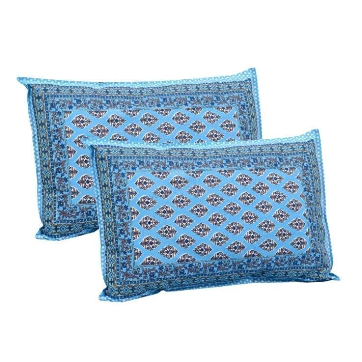 3001-Hometrade India-Standard King Size (90*108 Inches) Double Bedsheet With 2 Pillow Cover-RJ-14-Jaipur lining-3645
