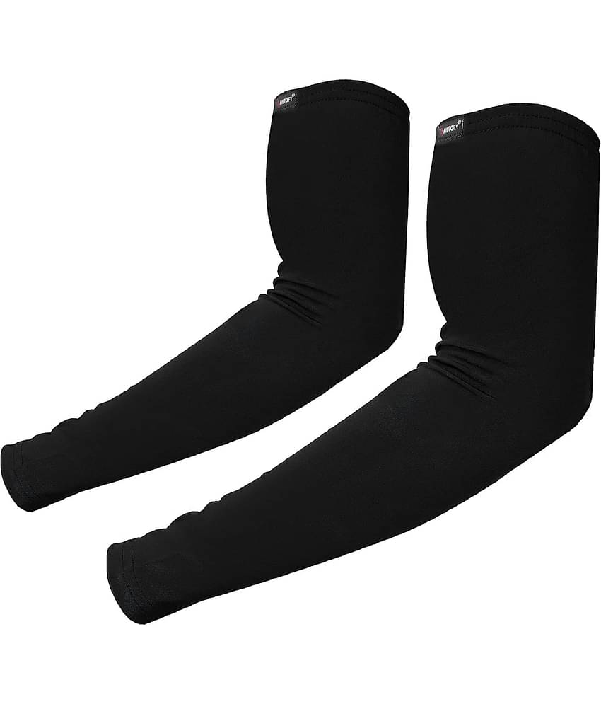 VAIBHAVI Twenty 4X7 Black Solid Riding Sleeves ( Single Set )