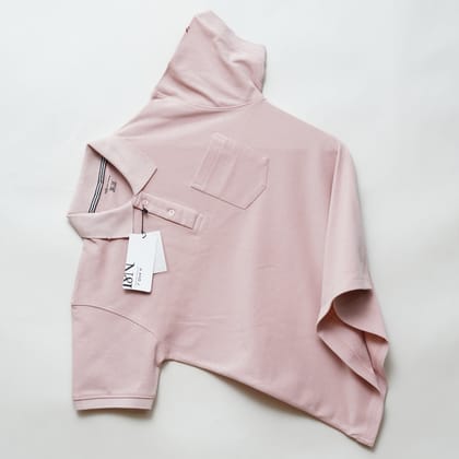 Peach | Solid Polo T-Shirt | Regular Slim Fit Cotton-M