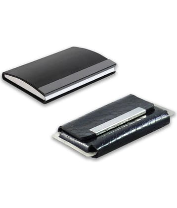 auteur A15-41  Multicolor Artificial Leather Professional Looking Visiting Card Holders for Men and Women Set of 2 (upto 15 Cards Capacity)