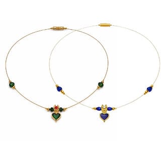 Invisible Chain 1 Layer, Dark Blue and Deep Green Colour, 2 Qty